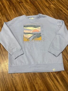 Men's Light Blue Graphic Crewneck Sweatshirt by Oliv
